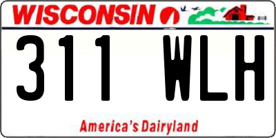 WI license plate 311WLH