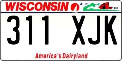 WI license plate 311XJK