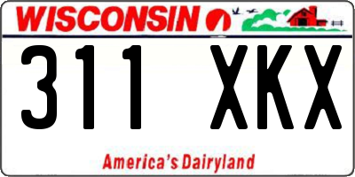 WI license plate 311XKX