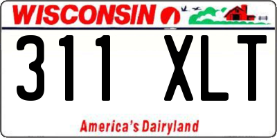 WI license plate 311XLT