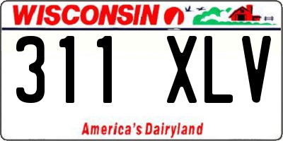 WI license plate 311XLV