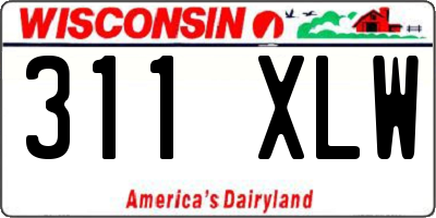 WI license plate 311XLW