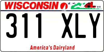 WI license plate 311XLY