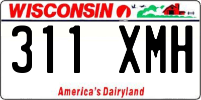 WI license plate 311XMH