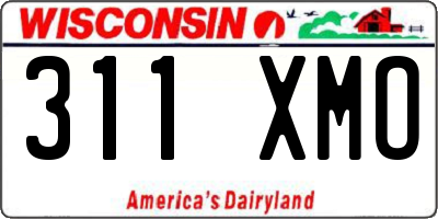 WI license plate 311XMO