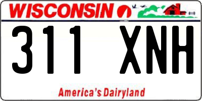 WI license plate 311XNH