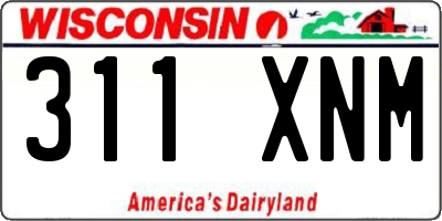 WI license plate 311XNM
