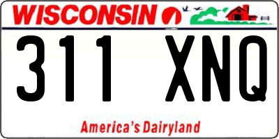 WI license plate 311XNQ