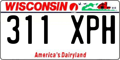 WI license plate 311XPH