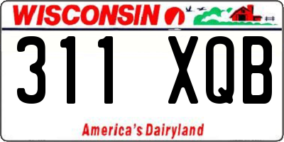 WI license plate 311XQB