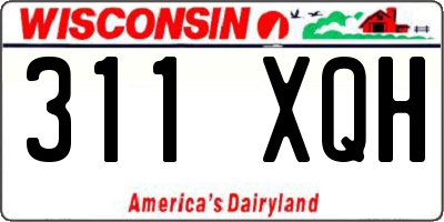 WI license plate 311XQH
