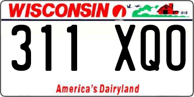 WI license plate 311XQO