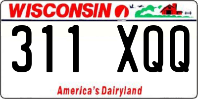 WI license plate 311XQQ