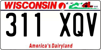 WI license plate 311XQV