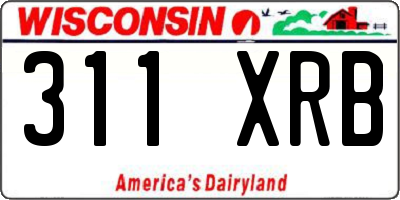 WI license plate 311XRB