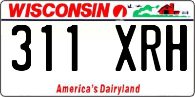 WI license plate 311XRH