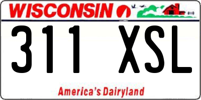 WI license plate 311XSL