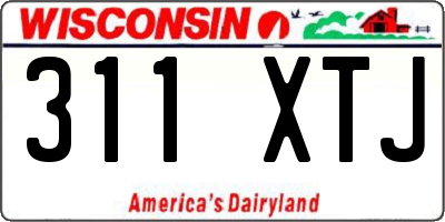 WI license plate 311XTJ