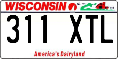 WI license plate 311XTL