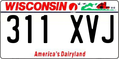 WI license plate 311XVJ