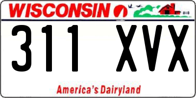 WI license plate 311XVX