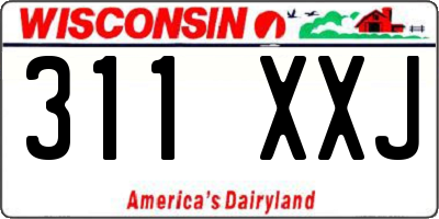 WI license plate 311XXJ