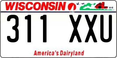 WI license plate 311XXU