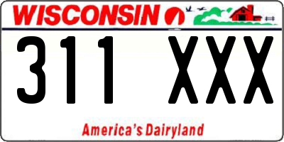 WI license plate 311XXX