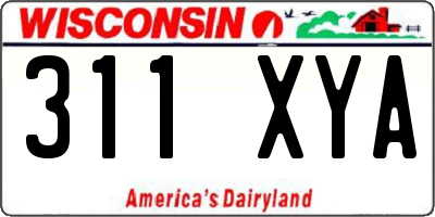 WI license plate 311XYA