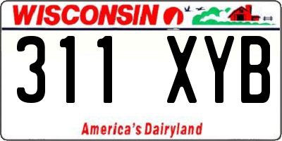 WI license plate 311XYB