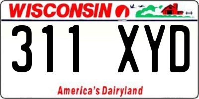 WI license plate 311XYD