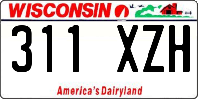 WI license plate 311XZH