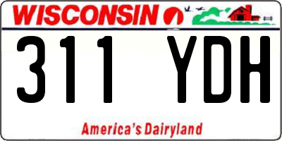 WI license plate 311YDH
