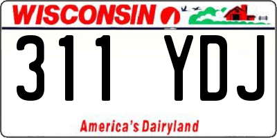 WI license plate 311YDJ
