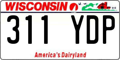 WI license plate 311YDP