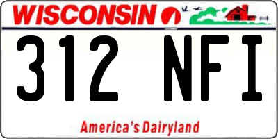 WI license plate 312NFI