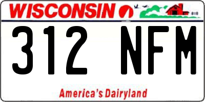 WI license plate 312NFM