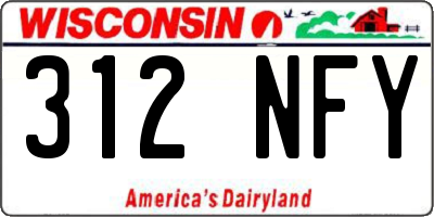 WI license plate 312NFY