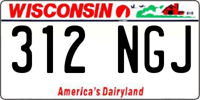 WI license plate 312NGJ