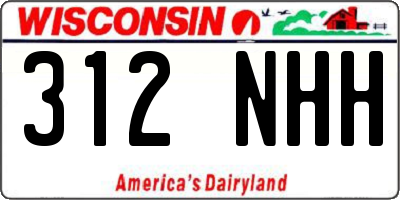 WI license plate 312NHH