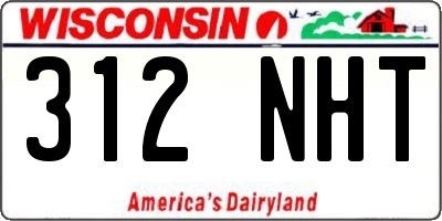 WI license plate 312NHT