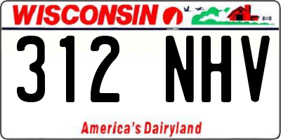 WI license plate 312NHV