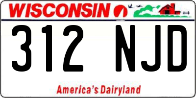 WI license plate 312NJD