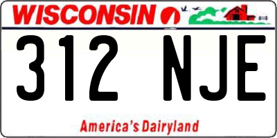 WI license plate 312NJE