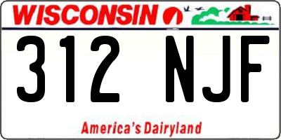 WI license plate 312NJF