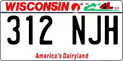 WI license plate 312NJH