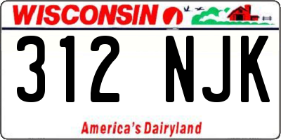 WI license plate 312NJK