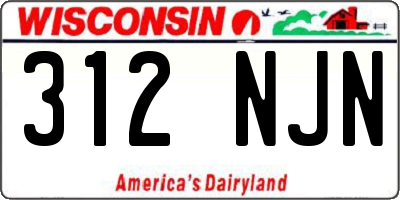 WI license plate 312NJN