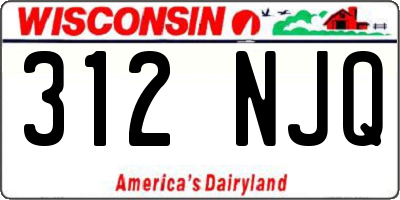 WI license plate 312NJQ