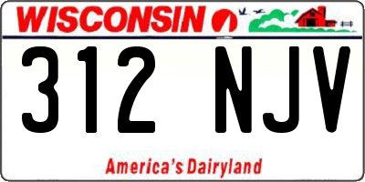 WI license plate 312NJV